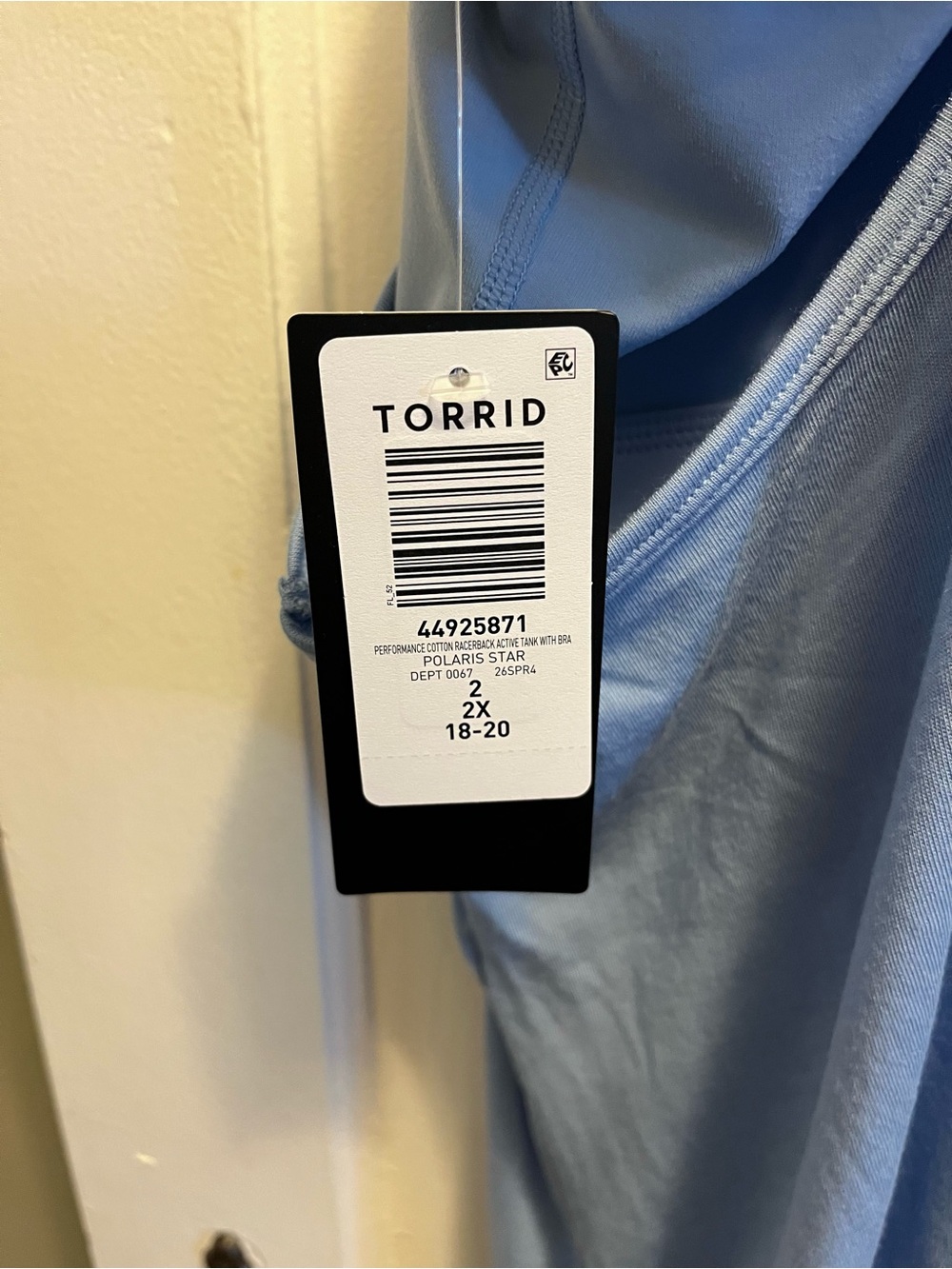 Torrid Performance Cotton Active Tank 2-in-1 Bra - Picture 10 of 10
